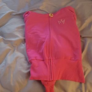 Pink niki Minaj branded hooded zipup sweatshirt